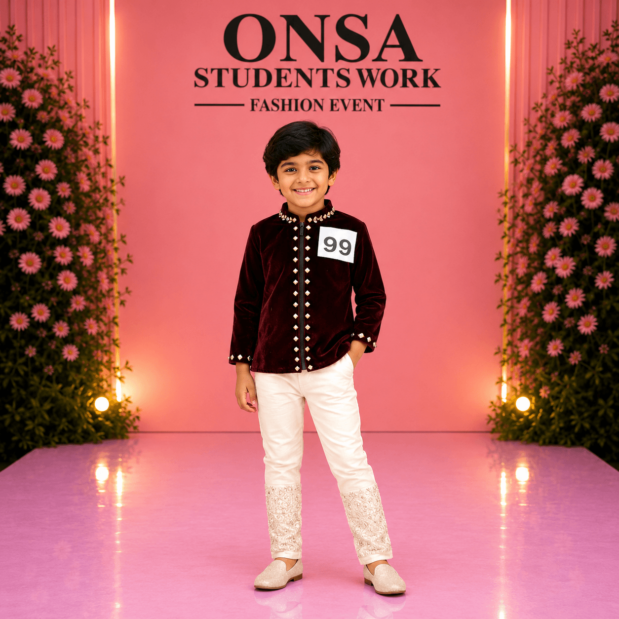 ONSA Kids Wear Sewing Mastery — student stitching festive kids wear — photo 1 of 6