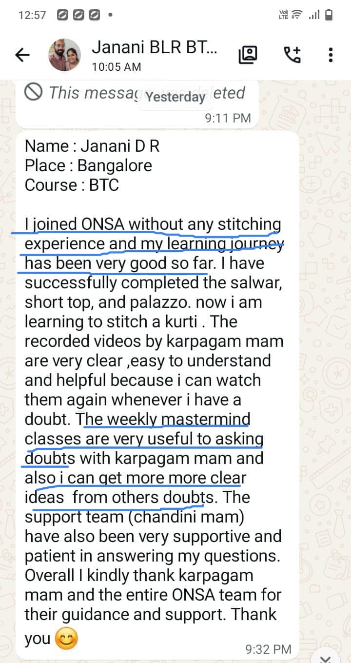 ONSA student review screenshot 11