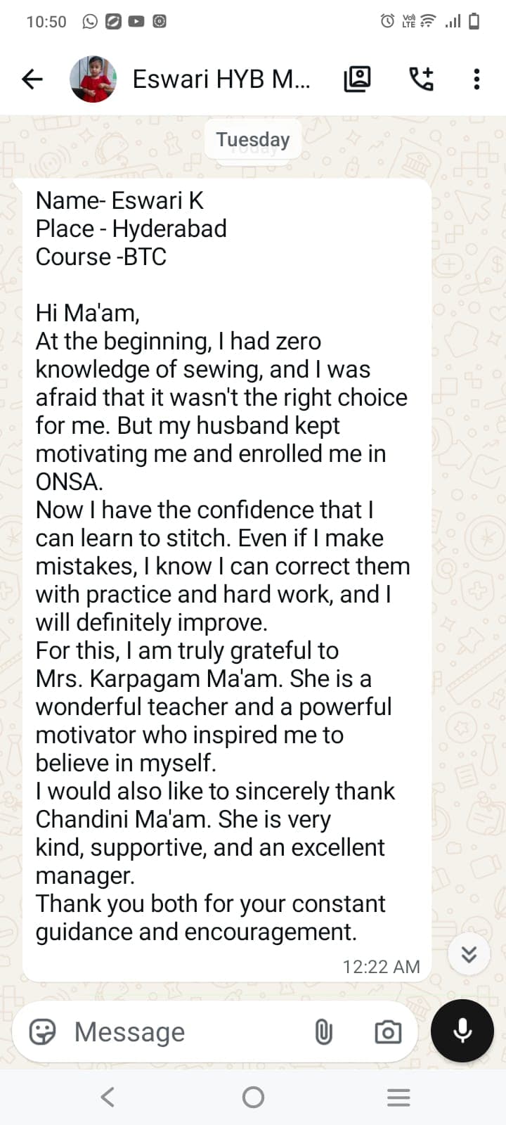 ONSA student review screenshot 12